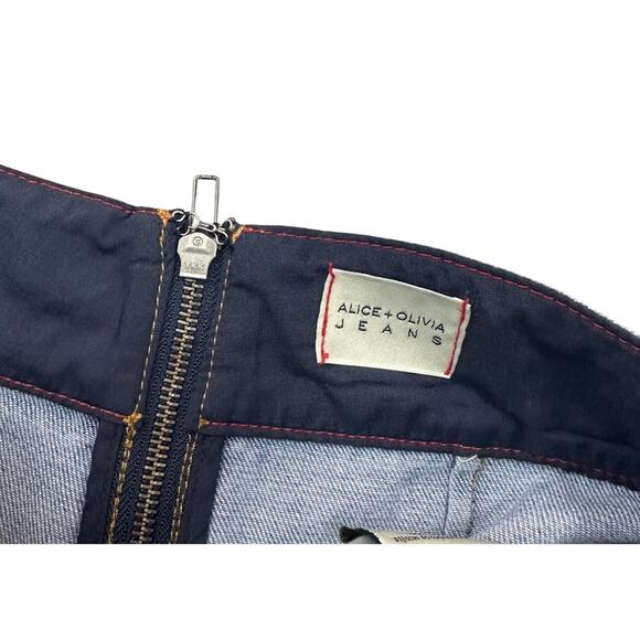 Alice + Olivia  Noah Denim Pleated Miniskirt US 28 - Picture 10 of 11